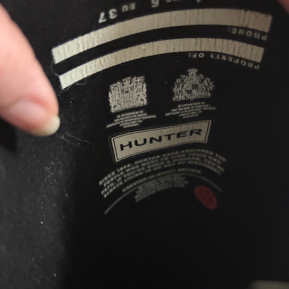 Hunter Black Tall Rain Boots - Picture 5 of 8